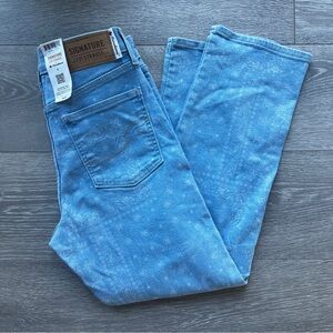Signature Levi Strauss x Canadiana Straight Leg Jeans Bandana Fade NWT Size 4